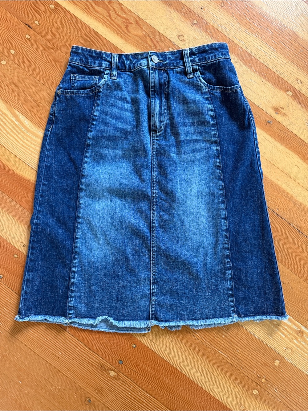 Wash Lab Pieced Denim Skirt 27